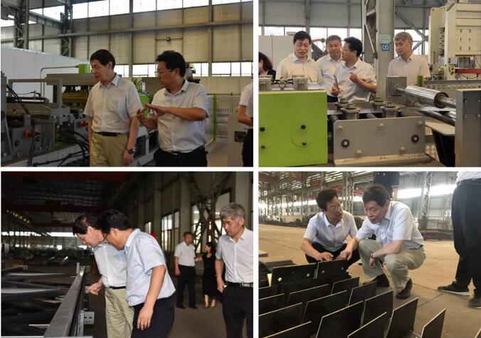 陈总工一行领导实地参观集束智能装配体系生产车间期间